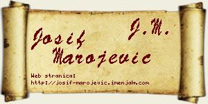 Josif Marojević vizit kartica
